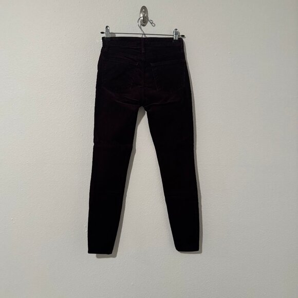 J BRAND Iselin Corduroy Skinny Zipper Jeans in Blackberry Sz 24 (25x28) EUC - Picture 6 of 12